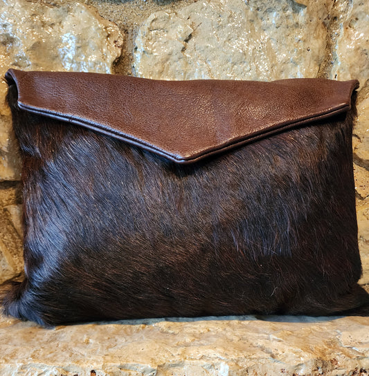 Cowhide and Leather Pillow