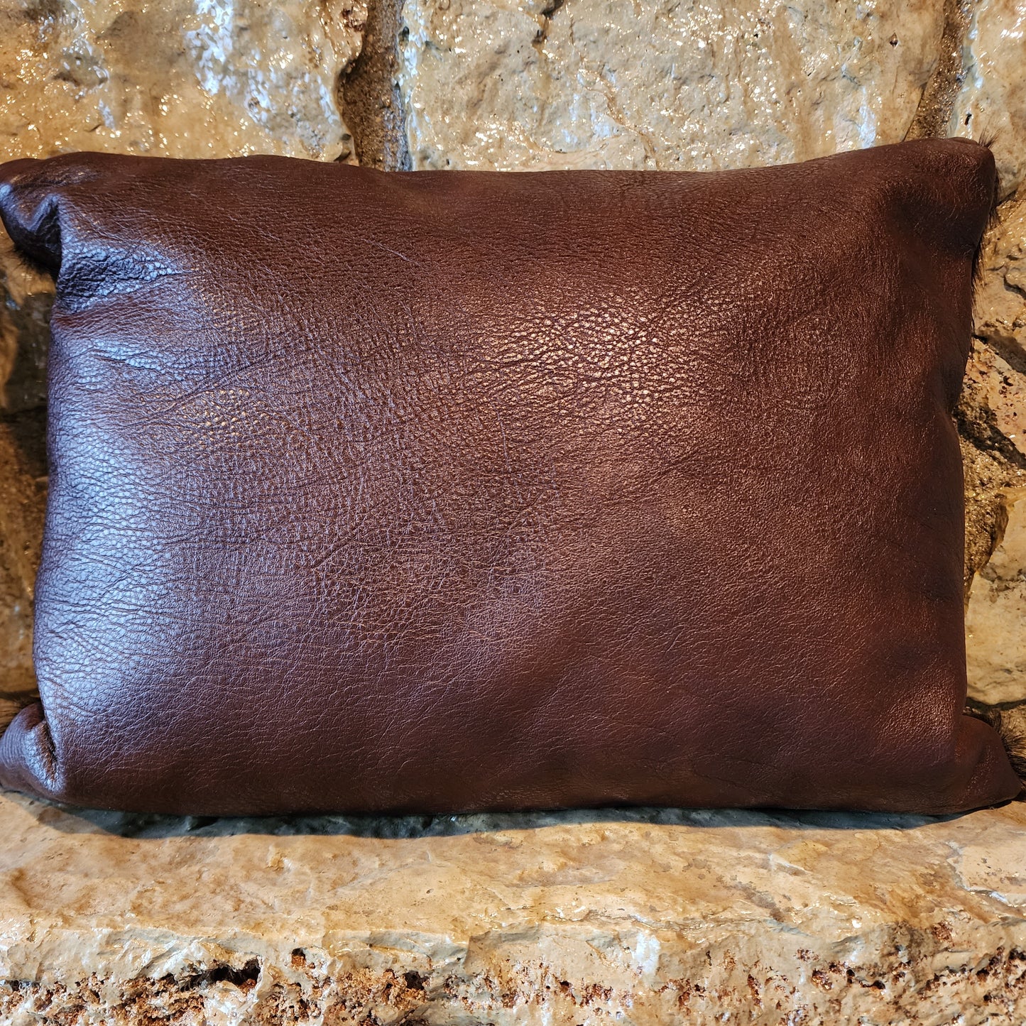 Cowhide and Leather Pillow