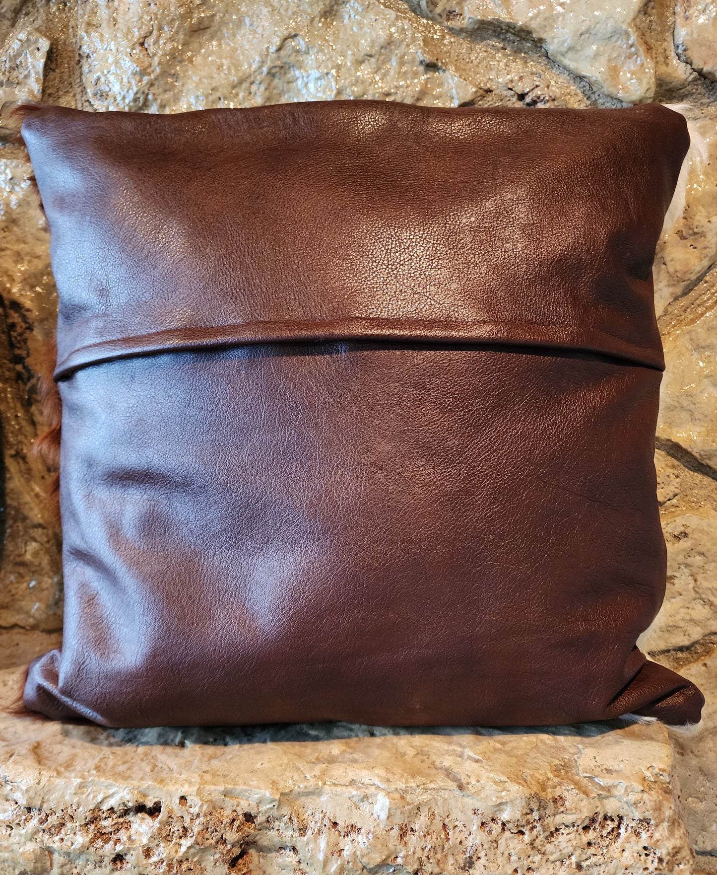 Cowhide and Leather Pillow