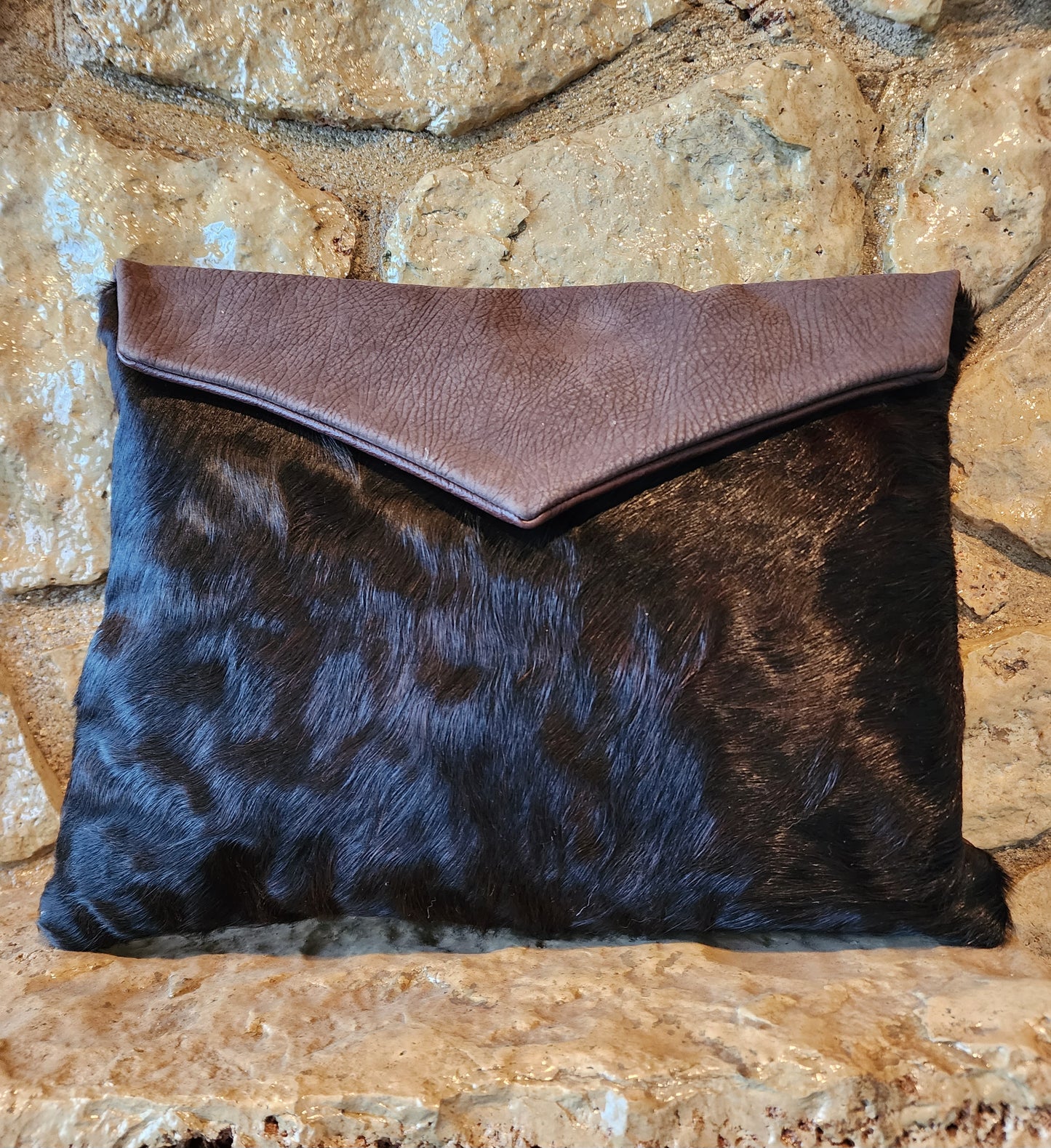 Cowhide and Leather Pillow