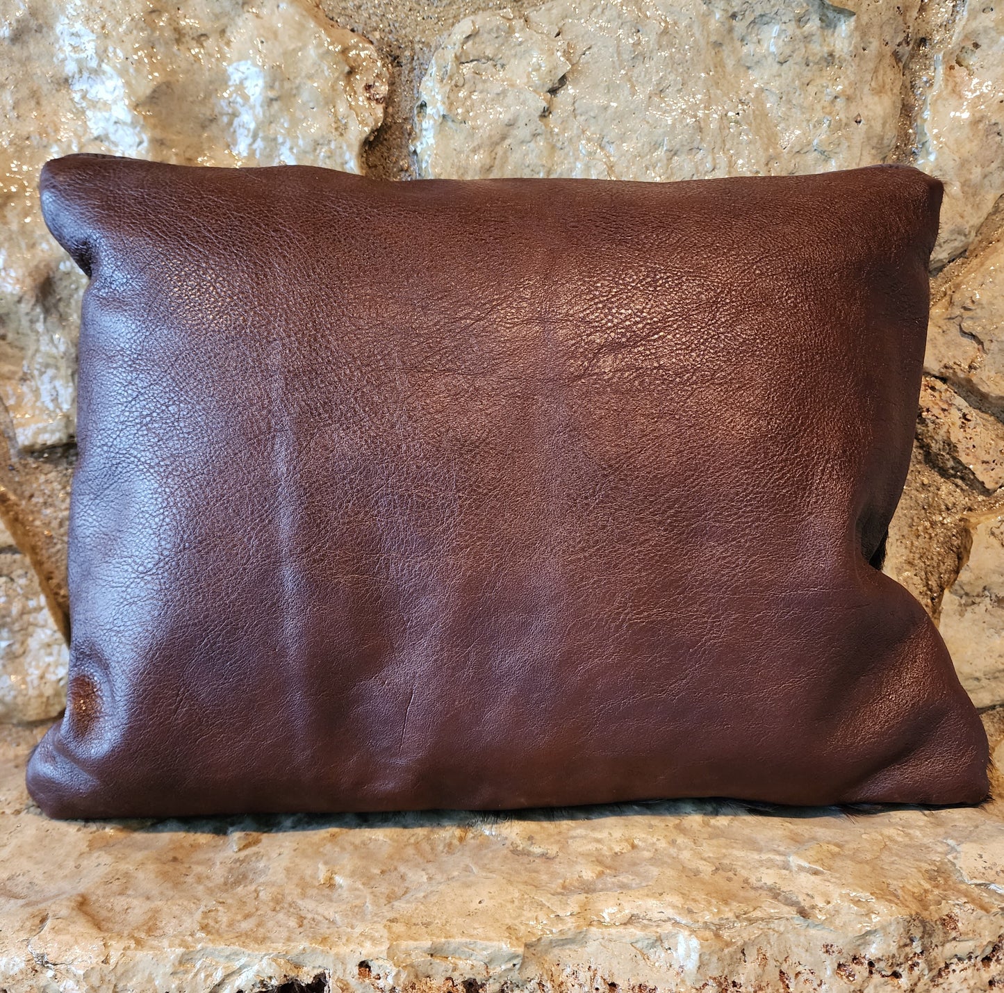 Cowhide and Leather Pillow