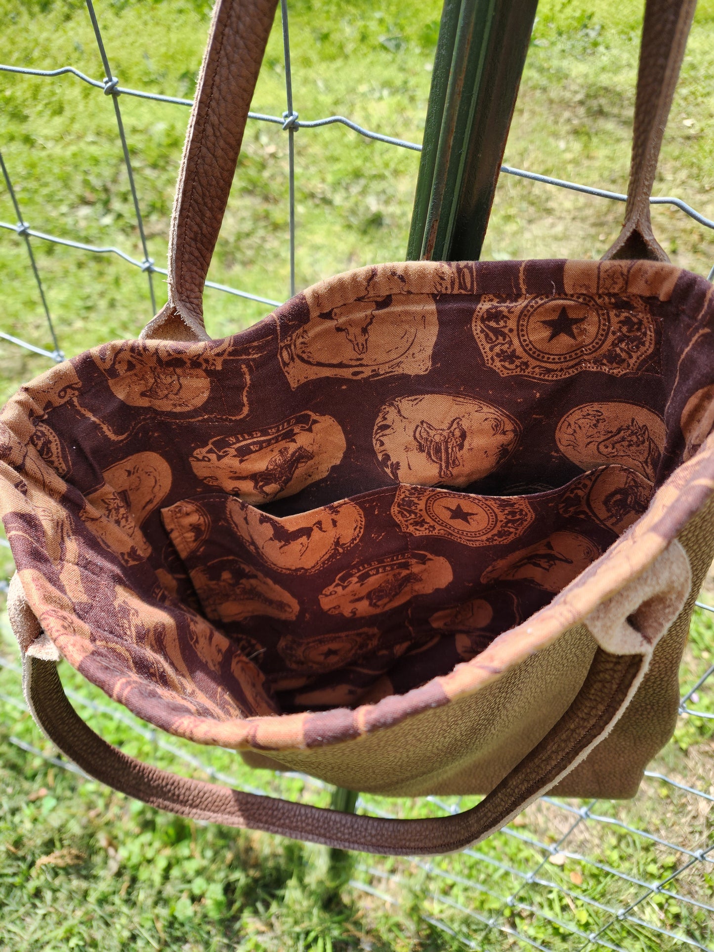 Cowhide and Leather Tote