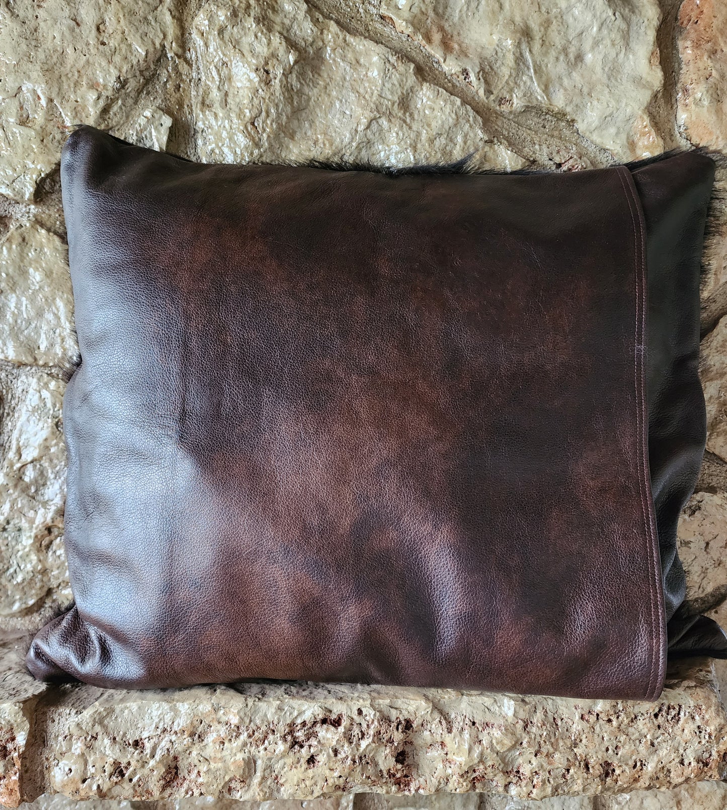 Cowhide and Leather Pillow